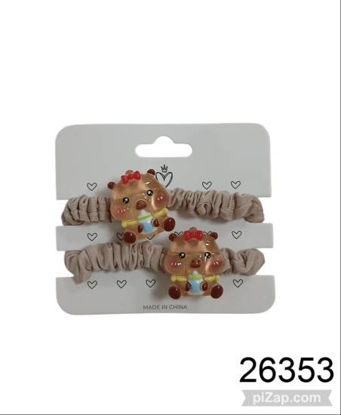 Imagen de COLITAS DE PELO AJUSTABLE FRUNCE X2 KITTY / CAPIBARA 5.26